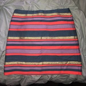 J. Crew striped mini skirt